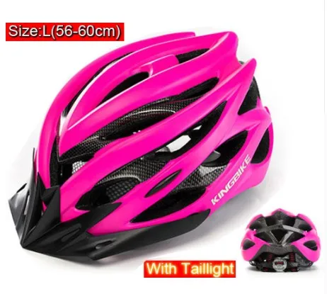 KINGBIKE мужские и женские сверхлегкие велосипедные шлемы Helme интегрированный литой безопасный задний легкий шлем MTB велосипедный Casco ciclismo - Цвет: J-629-Pink