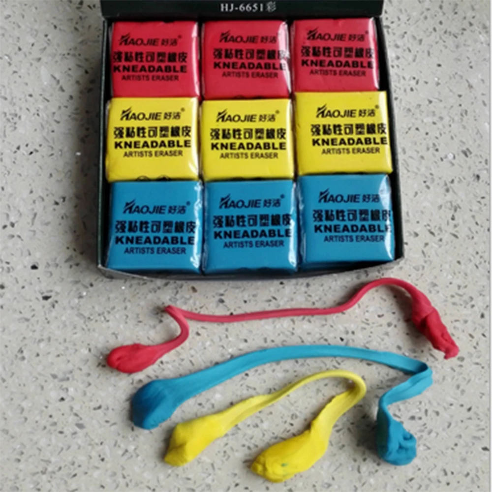 Colorful Changed Rubber Erasers Sketch Drawing Strong Adhesive Rubber