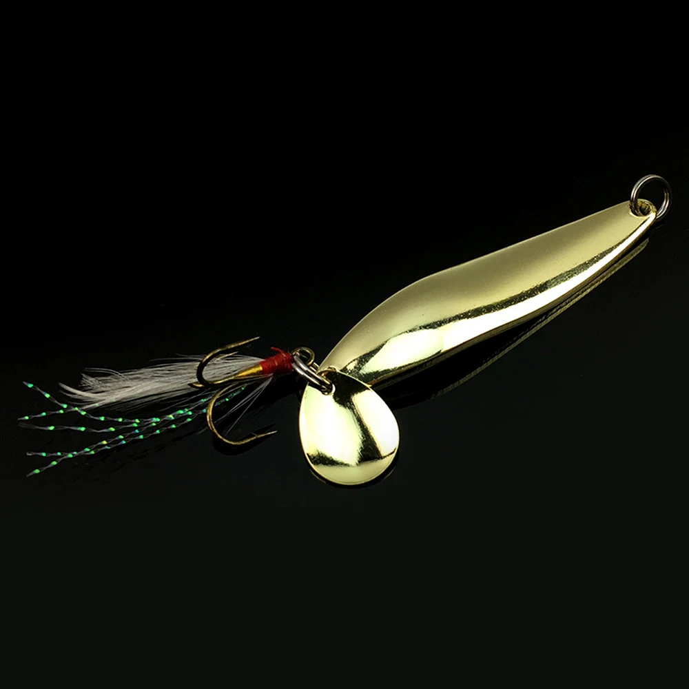 FUZXC New 5g 7g 10g 13g Spoon Spinner Fishing Lure Sequin jig Artificial Pesca Luminou Wobbler Fly Fishing Tackle Tool Hard Bait