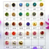 Colorful glass Crystal Gold claw settings 3mm 4mm 5mm 6mm 7mm 8mm Fancy colors Round shape Sew on rhinestone beads garment diy ► Photo 1/2