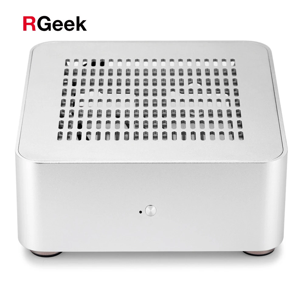 [トップカバー穴] rgeekミニitxコンピュータpcケースデスクトップhtpcアルミケースシャーシミニpcケースと 200 ワット電源