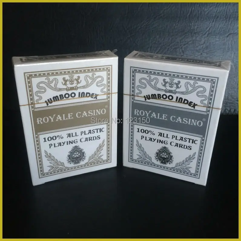 

PC-012 ROYALE CASINO Big Face 63*88MM Golden and Silver Back, Plastic, High Quality