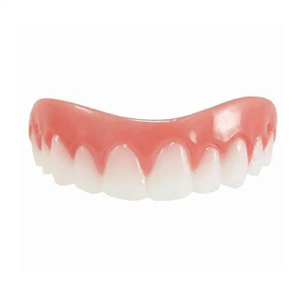 

Hot Selling 1pcs Simulation Teeth Whitening Dentures Paste Braces Upper Tooth Cover Tool Perfect Smile Comfort Teeth Veneers
