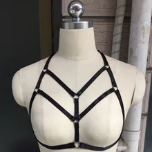 Летний стиль клетка тело упряжь бра бандаж белье Черный готический клуб эротический подарок ручной работы