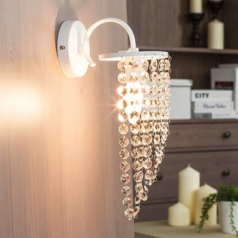 

HGHomeart Fashion Crystal LED Wall Lamp Wall Mount Light Bathroom Fixtures Loft Bedroom night Lamp Corridor Lighting Decoration