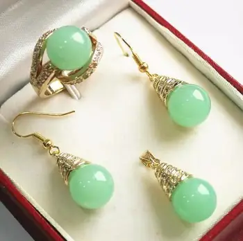 

free shipping Jewelry 12mm stone shell pearl ring Necklace Pendant earring Set can choose