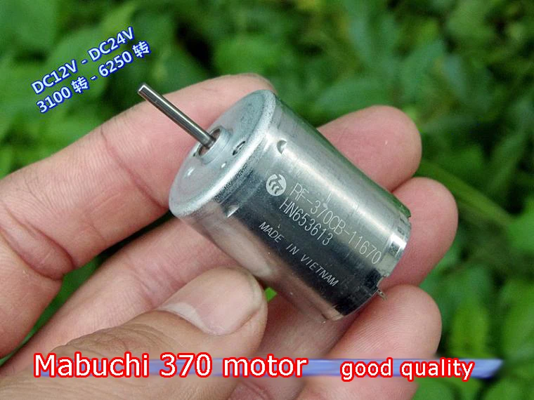 

Mabuchi RF-370CB-11670 370 DC Motor Metal Brush 12v-24v For Precision Digital Electrical Appliances 3100-6250RPM