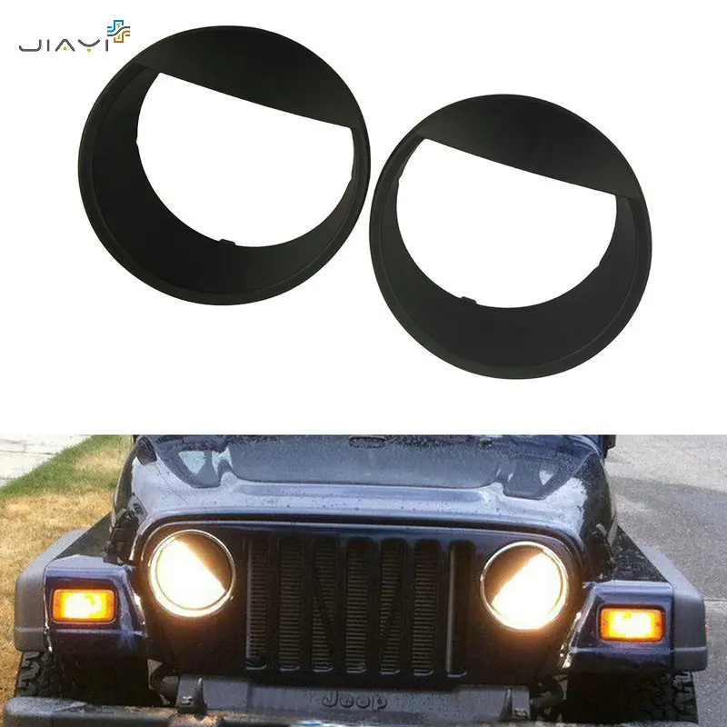 JY-Auto-Wrangler 07-15-Headlight cover-Black-1
