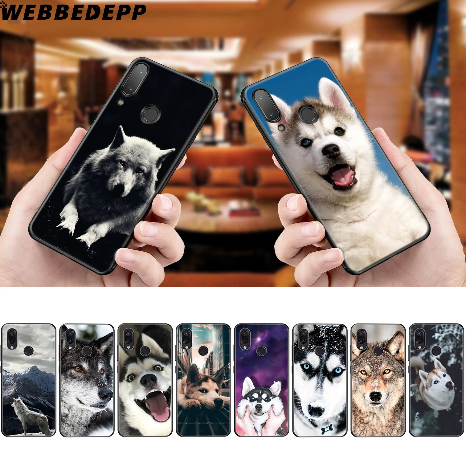 

WEBBEDEPP Husky Cute Simple Wolf Soft Case for Xiaomi Redmi K20 7A 4A 4X 5 5A 6 6A S2 Note 8 4 4X 5 6 5A 7 Pro Plus Prime