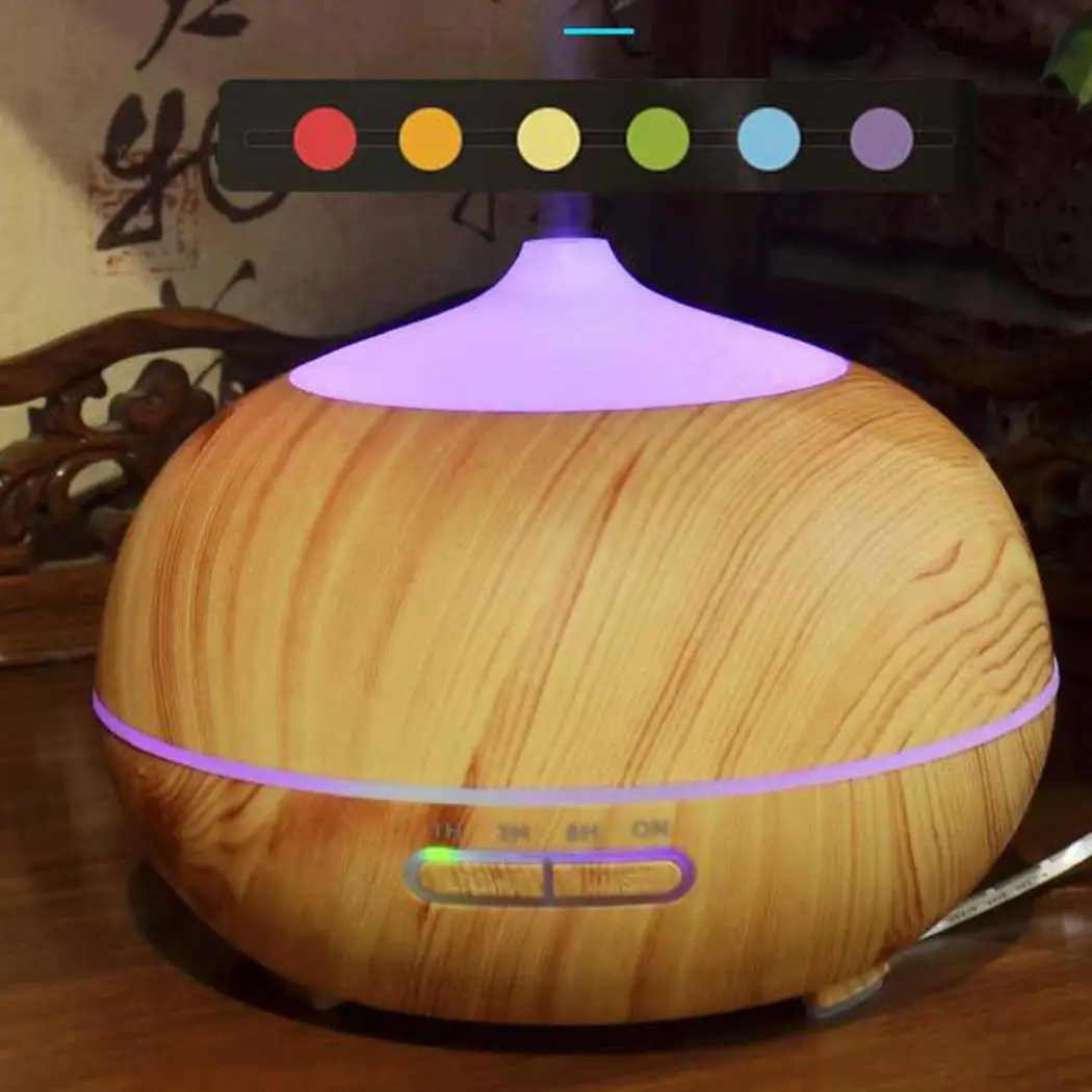 

400ml wood grain Aroma Air Humidifier with LED lights Essential Oil Diffuser Aromatherapy Electric Mist Maker for Home