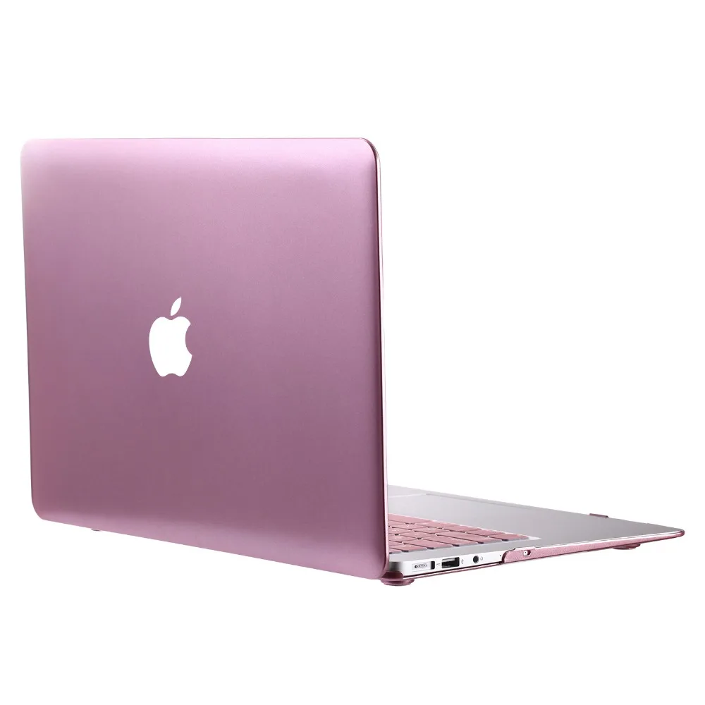 

Rubberized Frosted Soft-touch Hard Shell Case Cover for Apple Macbook Air Pro Retina 11 12 13 15 bag cases(Rose Gold)