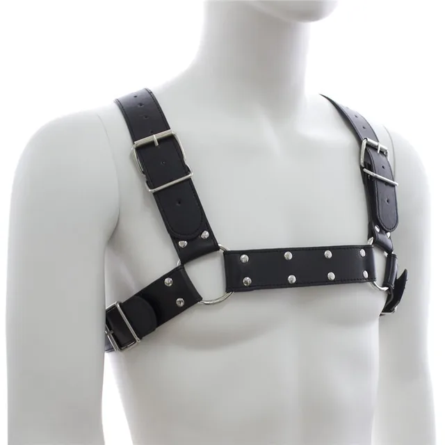 Sexy PU Leather Men Chest Strap 4 Styles To Choose Male Chest Restraint