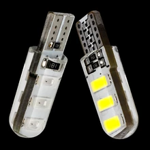 2 шт. T10 192 W5W 6 SMD 5630 Светодиодный силикагель Водонепроницаемый Клин светильник 6SMD 5730 силиконовый Стоянкы Автомобилей Автомобиля светильник автомобильные Габаритные фонари 12V