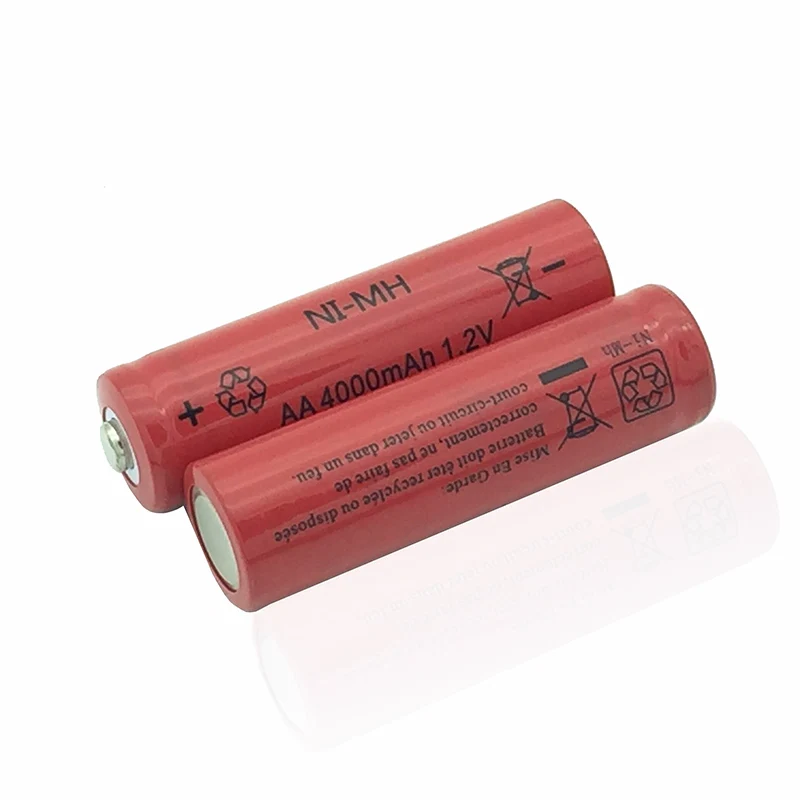 4PCS 4000mAh Ni MH AA Battery NI MH 1.2V Neutral AA rechargeable