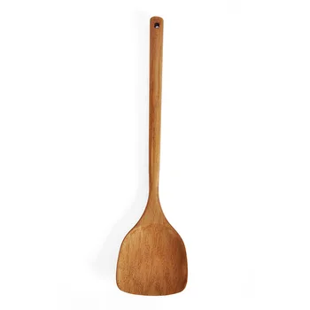 

Kitchen Food Grade Wooden Spoon Truner Wok Cooking Utensil Scraper Non Stick