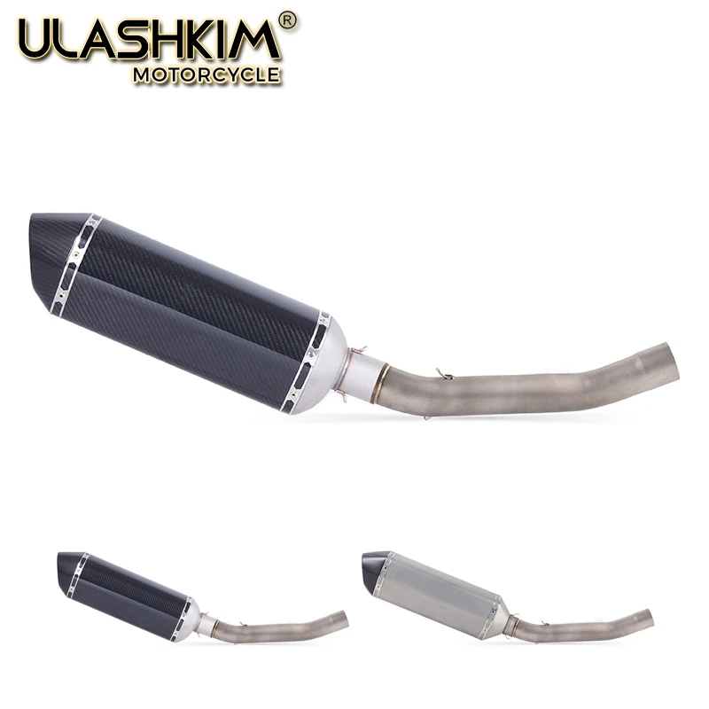 

Motorcycle Exhaust Muffler Escape Middle Link Mid Pipe Full System Slip On For Kawasaki Z750 Z 750 With DB Killer