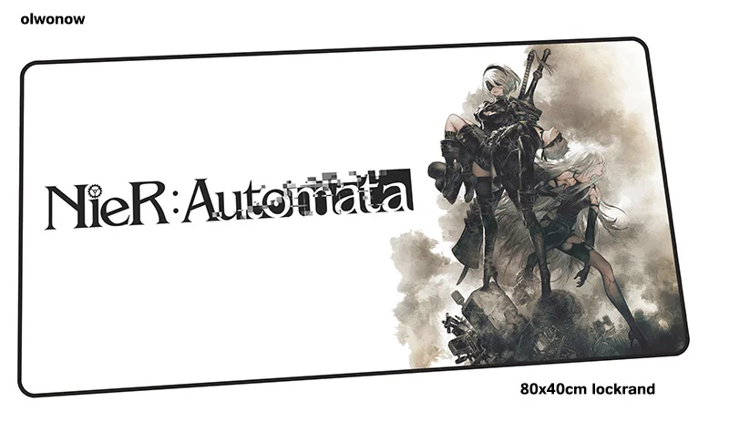 Nier automata коврик для мыши 800x400x3 мм подставка для запястья игровой коврик для мыши геймер коврик аниме компьютерный стол padmouse клавиатура большие игровые коврики - Цвет: Size 800x400x3mm