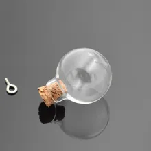 10pieces 24mm Wish glass Bottle pendant with cork Perfume essential oil vial glass ball orb charms findings jewelry making 10pieces 24mm Wish glass Bottle pendant with cork Perfume essential oil vial glass ball orb charms findings jewelry making