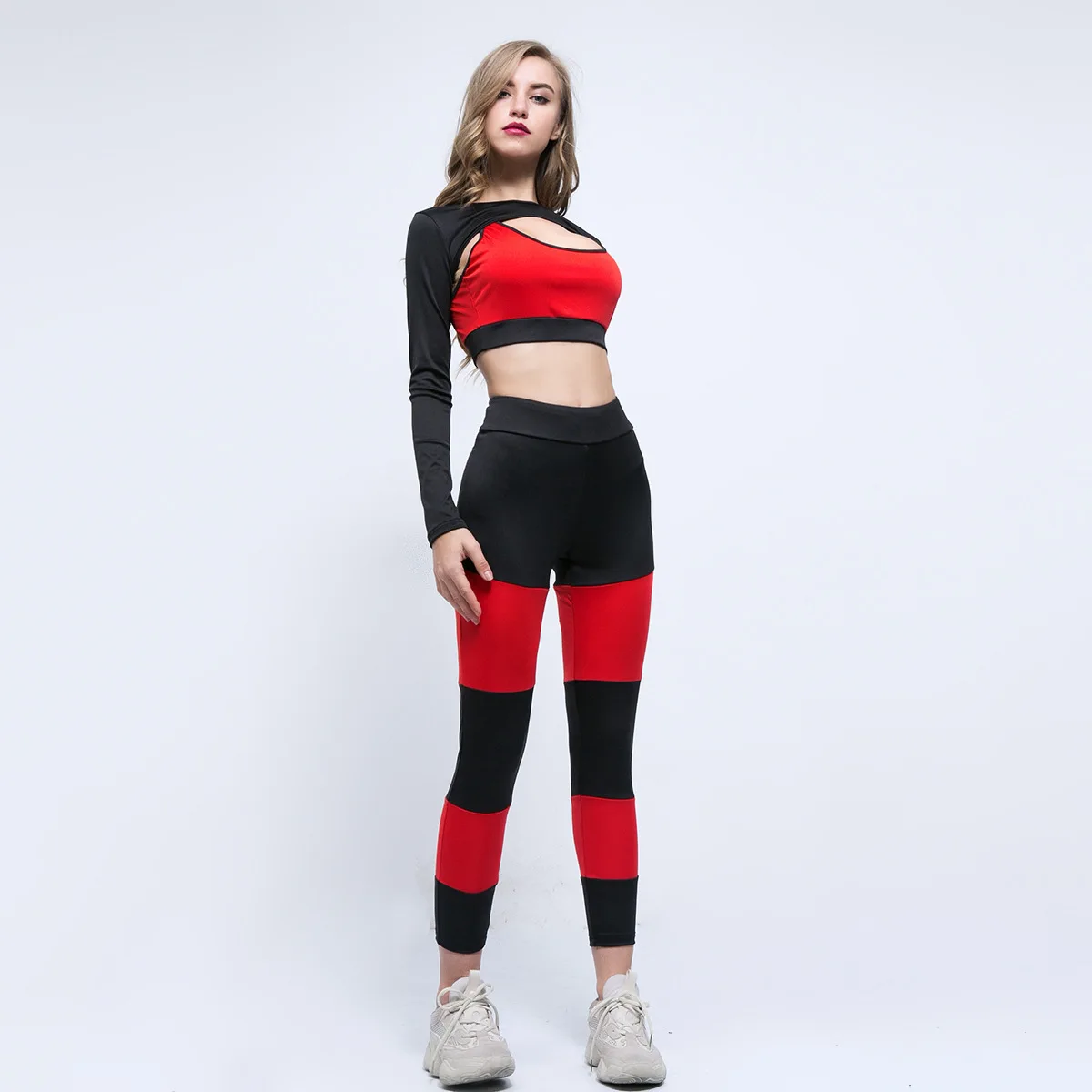 ZerCooCer Casual 3 Piece Set Suit Solid Costumes Tracksuit for Women Sexy Female Sweat Suits Women Patchwork Pants Set ZerCooCer Casual 3 Piece Set Suit Solid Costumes Tracksuit for Women Sexy Female Sweat Suits Women Patchwork Pants Set