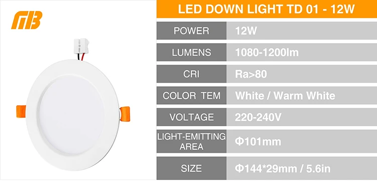 [MingBen] LED Downlight Panel Aluminum Ceiling light 3W 5W 7W 9W 12W 15W 18W 220V Downlight Warm White Cold White Lamp For Foyer