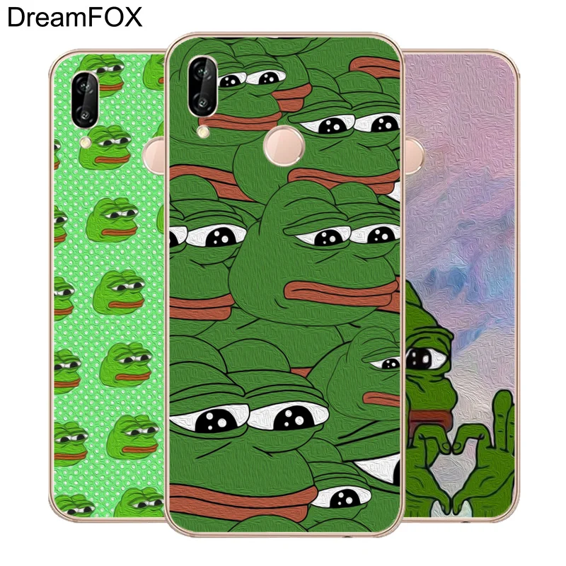 DREAMFOX M276 Pepe Memes Sad Frog мягкий тпу силиконовый чехол для huawei Honor 6A 6C 6X 7C 7X8 Lite Pro |