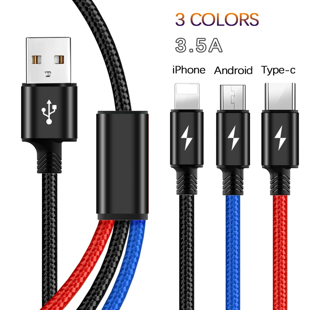 Rovtop 3 в 1 USB кабель удлинитель телефонный разъем зарядное устройство Шнур с Micro usb type C для сотового телефона планшета зарядный кабель