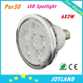 

Free shipping High Power 6X2W E27 Par30 LED Lamp Bulb Spotlight Cool Warm White 110v 220v for home
