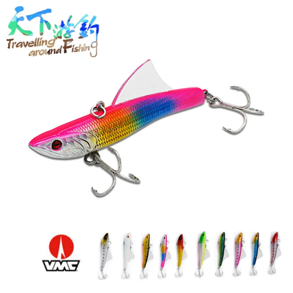 

TAF VIB Fishing Lure 70mm 14g Sinking Vibration Hard Bait with France VMC Treble Hooks 3D Eyes Isca Artificial Fishing Wobblers