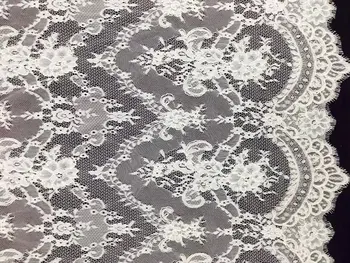 

Gorgous 3meters/pc African French Net Lace Bridal Wedding Cord Lace Fabric High Quality for Wedding Dresses