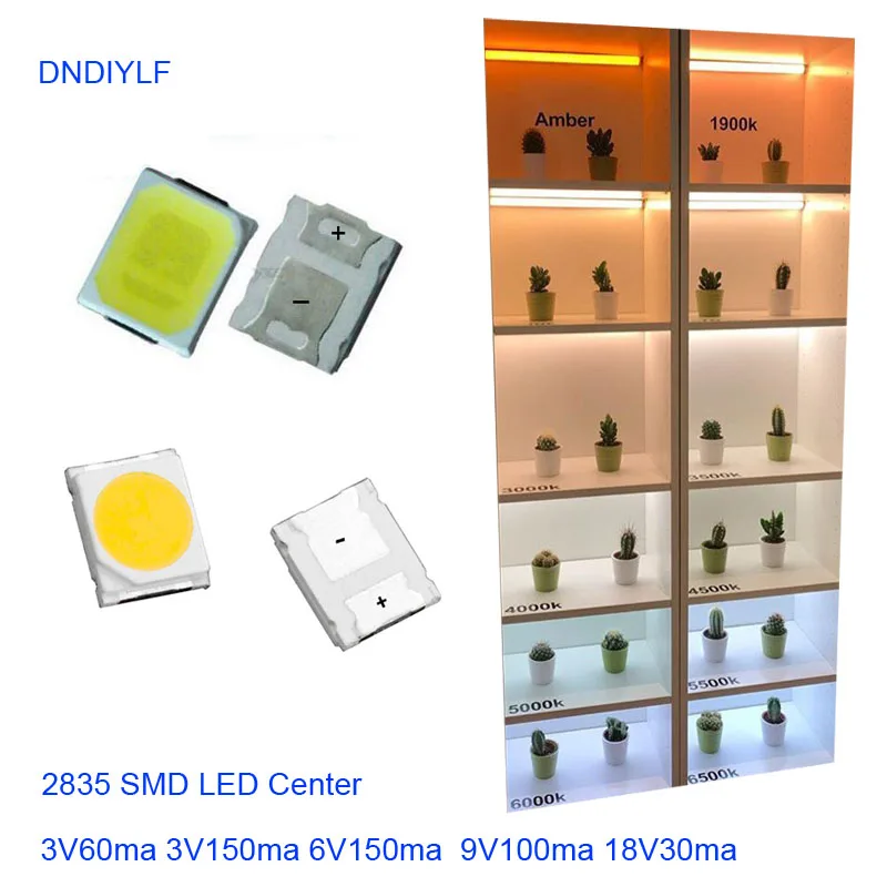 Фабричные розетки 0 2 Вт 2835 SMD светодиодный 100 ПК-диоды 24-28 лм 6000K (белый) 4000K 3000K