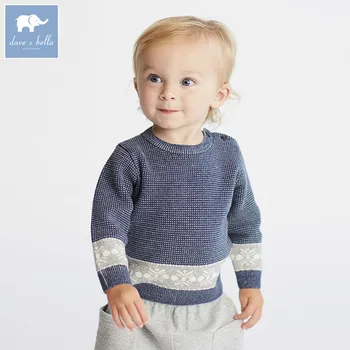 

DB6217 dave bella autumn infant baby boys fashion pullover sweater toddler children knitted Sweater baby tops