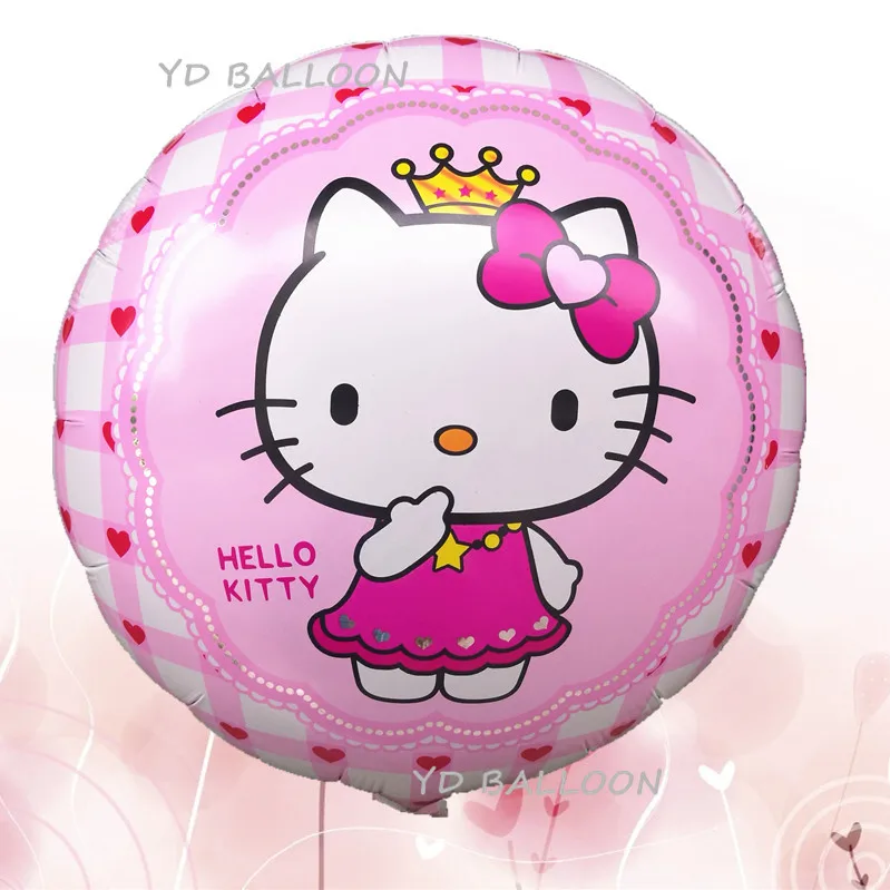 Лаки 10 шт./лот 18 дюймов мультяшный Кот KT воздушный шар hello kitty фольга гелиевые шары для дня рождения Свадебная вечеринка украшения Globos - Цвет: Pink