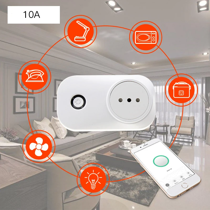 FrankEver умная вилка 10A 16A Италия Чили Wifi розетка Голосовое управление работает с Google Home Alexa IFTTT Tuya Smart life APP