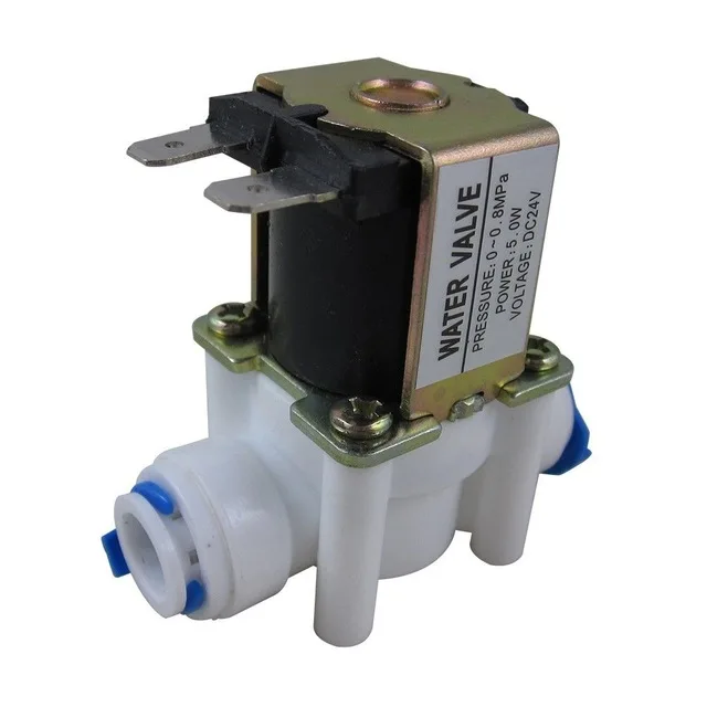 

12V/24V Inlet Feed Water Solenoid Valve 1/4"-3/8" Quick Connect for RO Reverse Osmosis free shipping