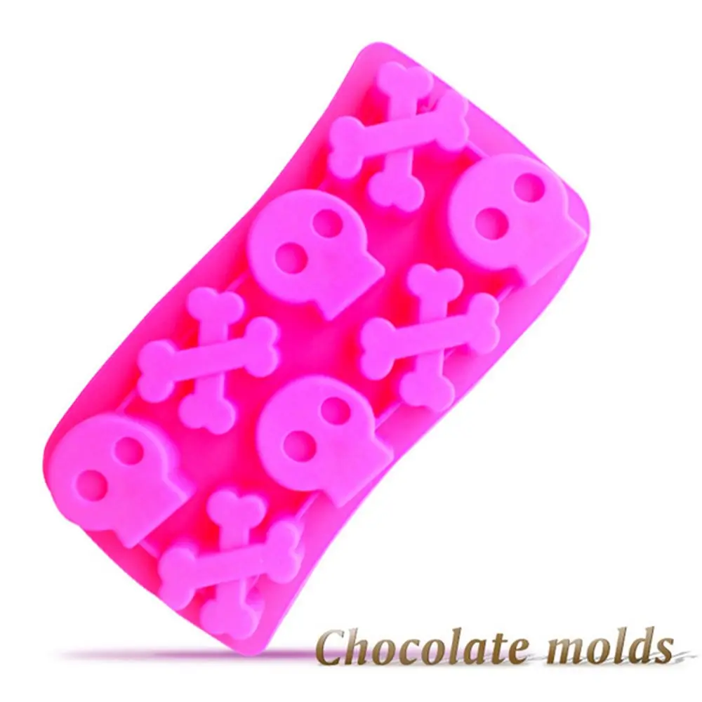 

family baking cake pop molds 8 holes Halloween skull chocolate pudding cake silicone nonstick mold free shipping