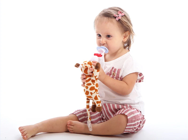 Baby Cartoon Animal Pacifier Infant Cute Plush Nipple Soother Training Toys Kids Soother Nipple Dog Lion Pacifier Clip T0713 (17)