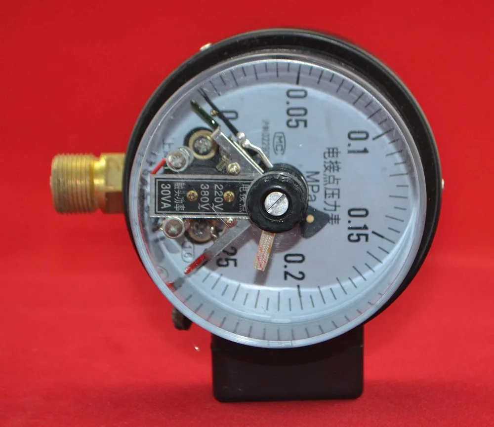 YXC100 \" 100 мм Электрический контактный манометр, нижняя резьба