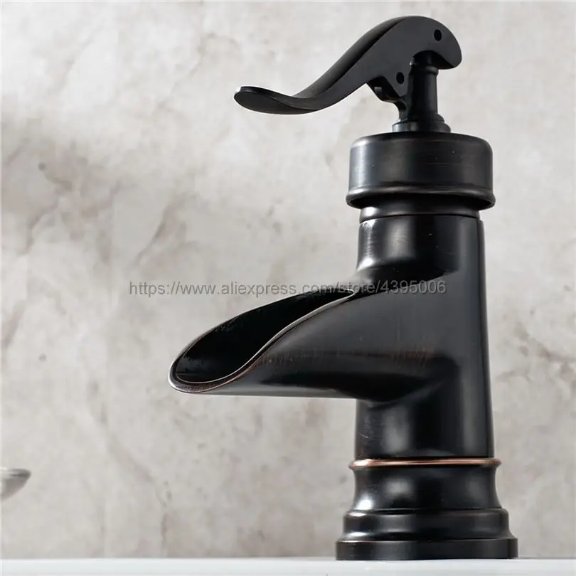 النفط مفروك البرونزية سطح جبل الشلال صنبور الحمام الغرور سفينة المصارف خلاط صنبور الباردة والساخنة صنبور الماء Bnf432