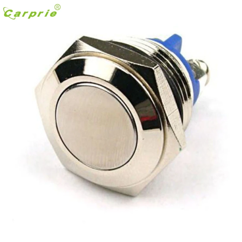 

CARPRIE Hot Selling 16mm Anti-Vandal Momentary Steel Metal Push Button Switch Flat Top Gift Mar 24