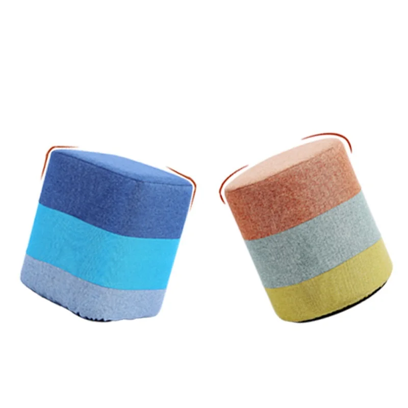 

Solid wood sofa stool fabric removable and washable living room change shoe bench bedroom dressing stool