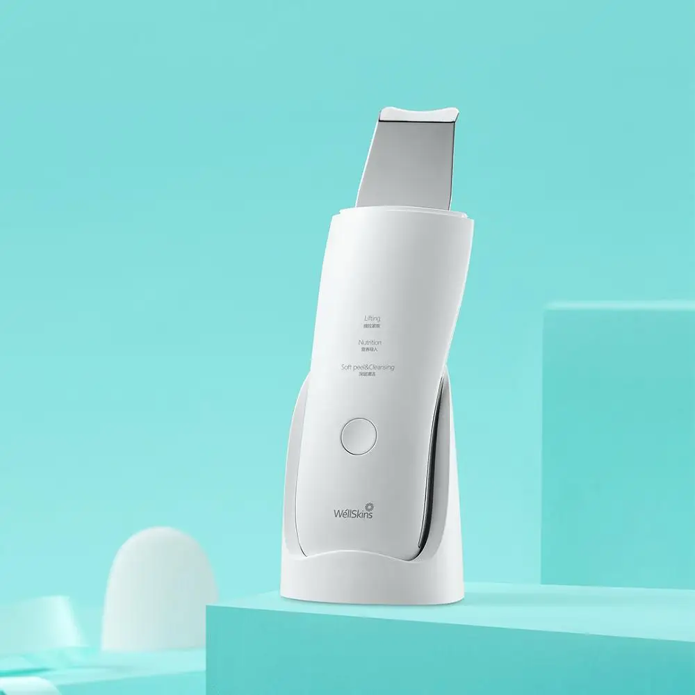  New xiaomi mijia ultrasonic facial scrubber deep cleansing exfoliating skin care equipment smart ch