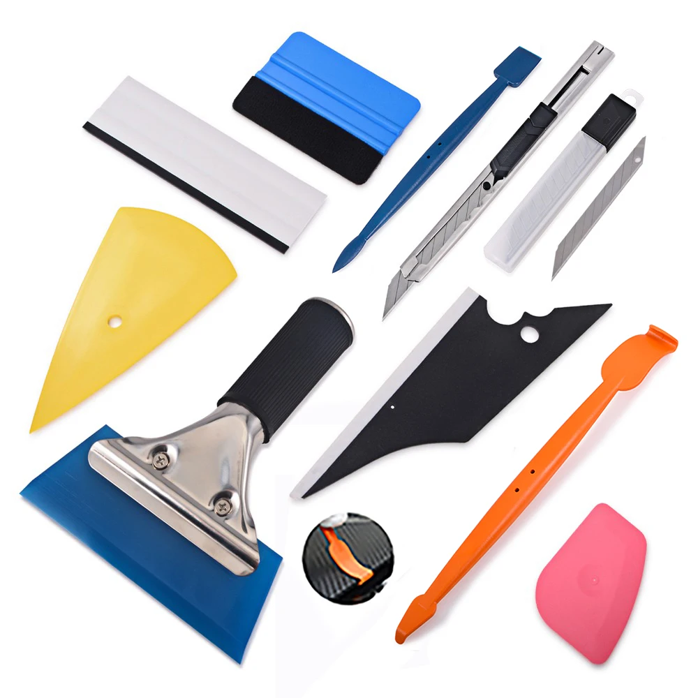 

EHDIS Vinyl Wrap Car Magnet Squeegee Scraper Tools set Carbon Film Sticker Auto Car Wrapping Foil Cutter Knife Window Tint Tools