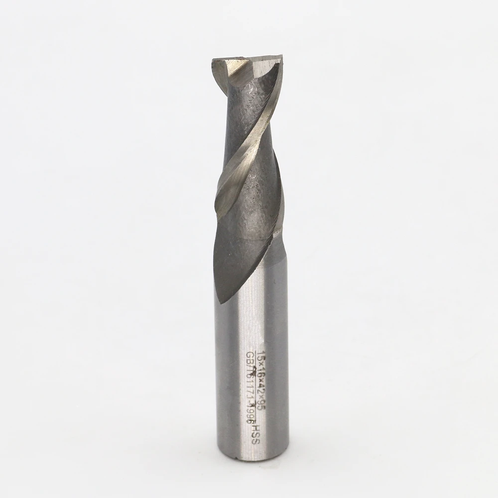 

New 2Flute Head 15mm End mills Milling cutter CNC bits tools W4Mo3Cr4V1 HSS & Aluminium 2F 15*16*42*95mm