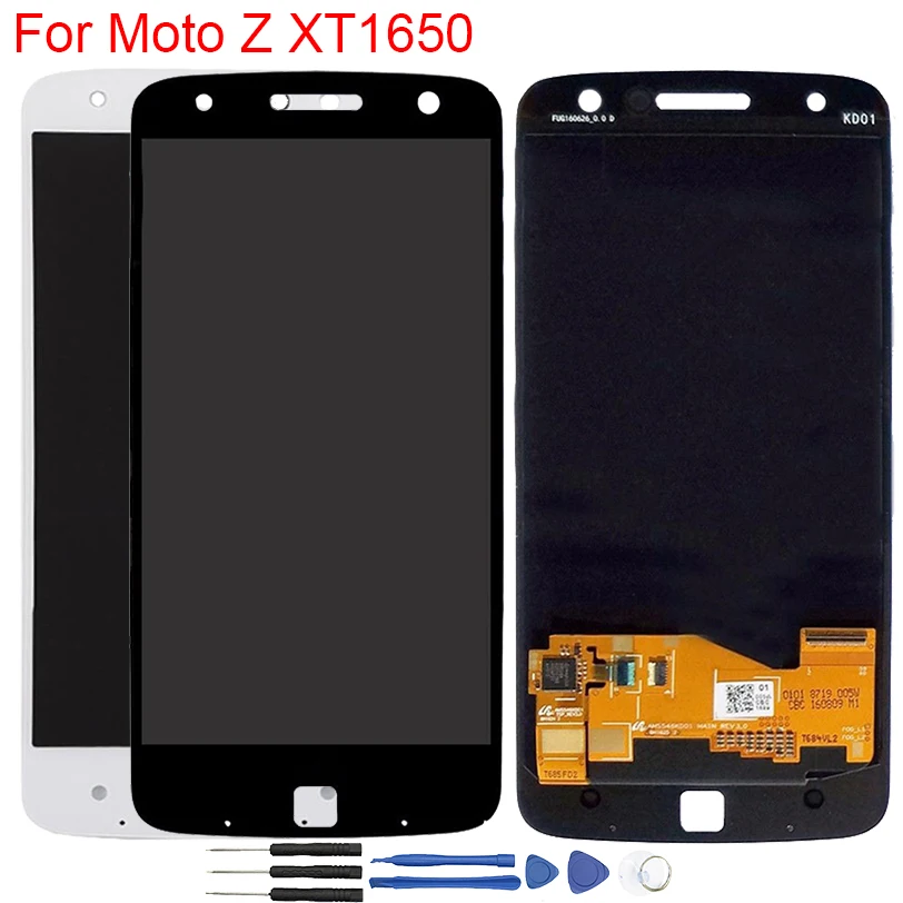 

AMOLED XT1650 LCD For Motorola Moto Z Force Droid XT1650-01 XT1650-03 Display Touch Screen Digitizer Assembly Replacement Parts