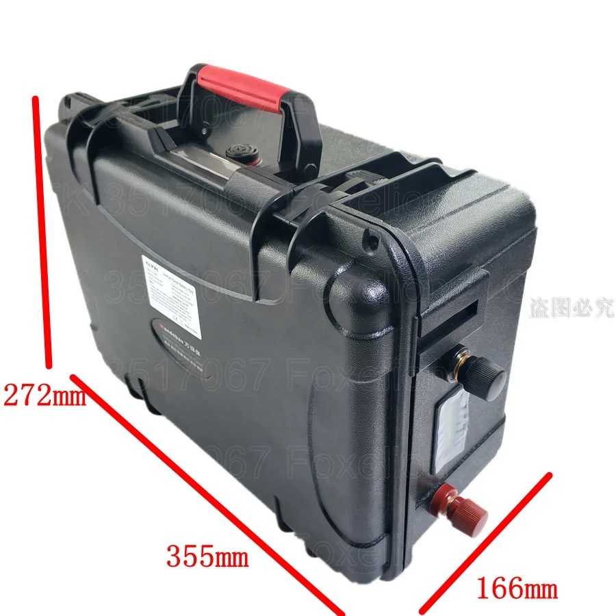 

Waterproof 12V 120AH Lithium battery li-ion BMS for 1000W Ship machine inverter Emergency Power Supply + 10A Charger usb port