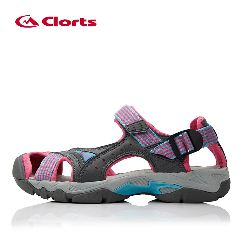 Clorts Sandals for Women PU Breathable Aqua Shoes for Hiking EVA Sport Outdoor Sandals Women Hiking Sneakers SD-202