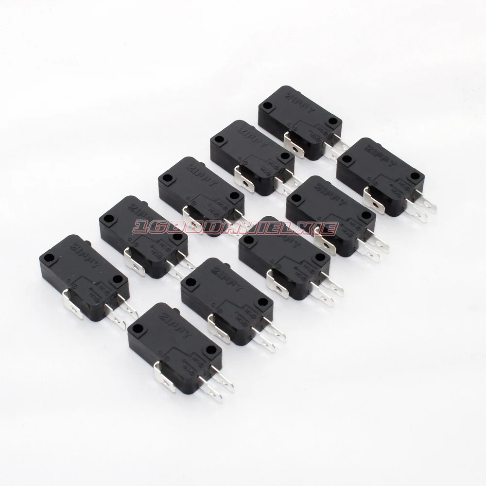 

10x ZIPPY Normally Open - Closed NO NC Micro Switch For Arcade Joystick or LED Buttons Replace Part 4.8mm Terminals