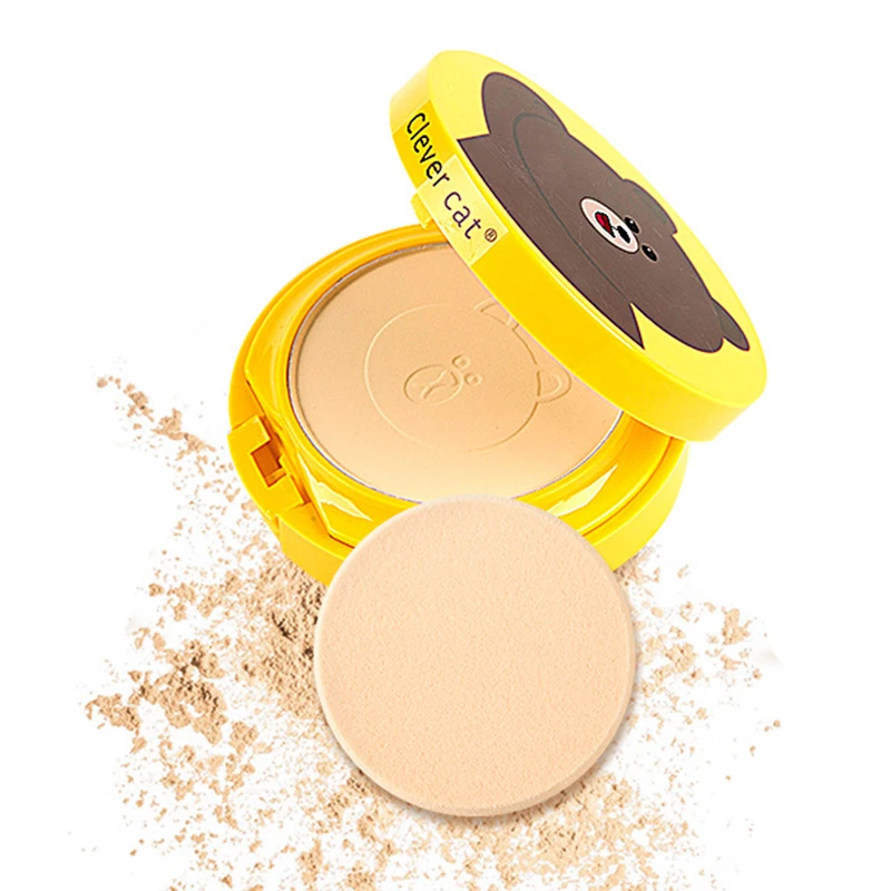 

New Double Layer Soft Translucent Compact Pressed Powder Face Contour Palette Finishing Powder Setting Makeup Bare Mineralize
