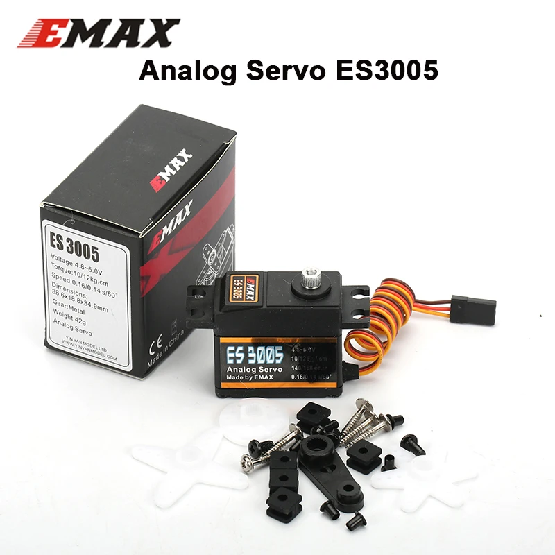 Emax ES3001 ES3005 пластиковый металлический Аналоговый сервопривод для
