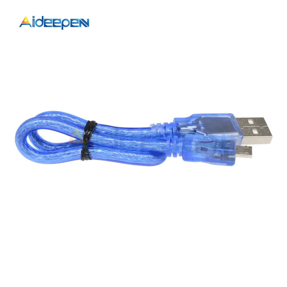 30 см USB 2,0 A папа к Micro USB 5 Pin Мужской кабель для зарядки данных шнур